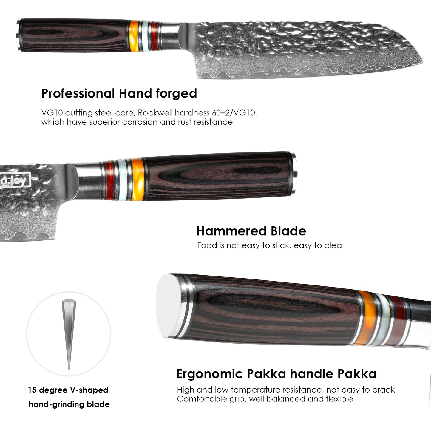 Qulajoy 7 Inch Nakiri Chef Knife
