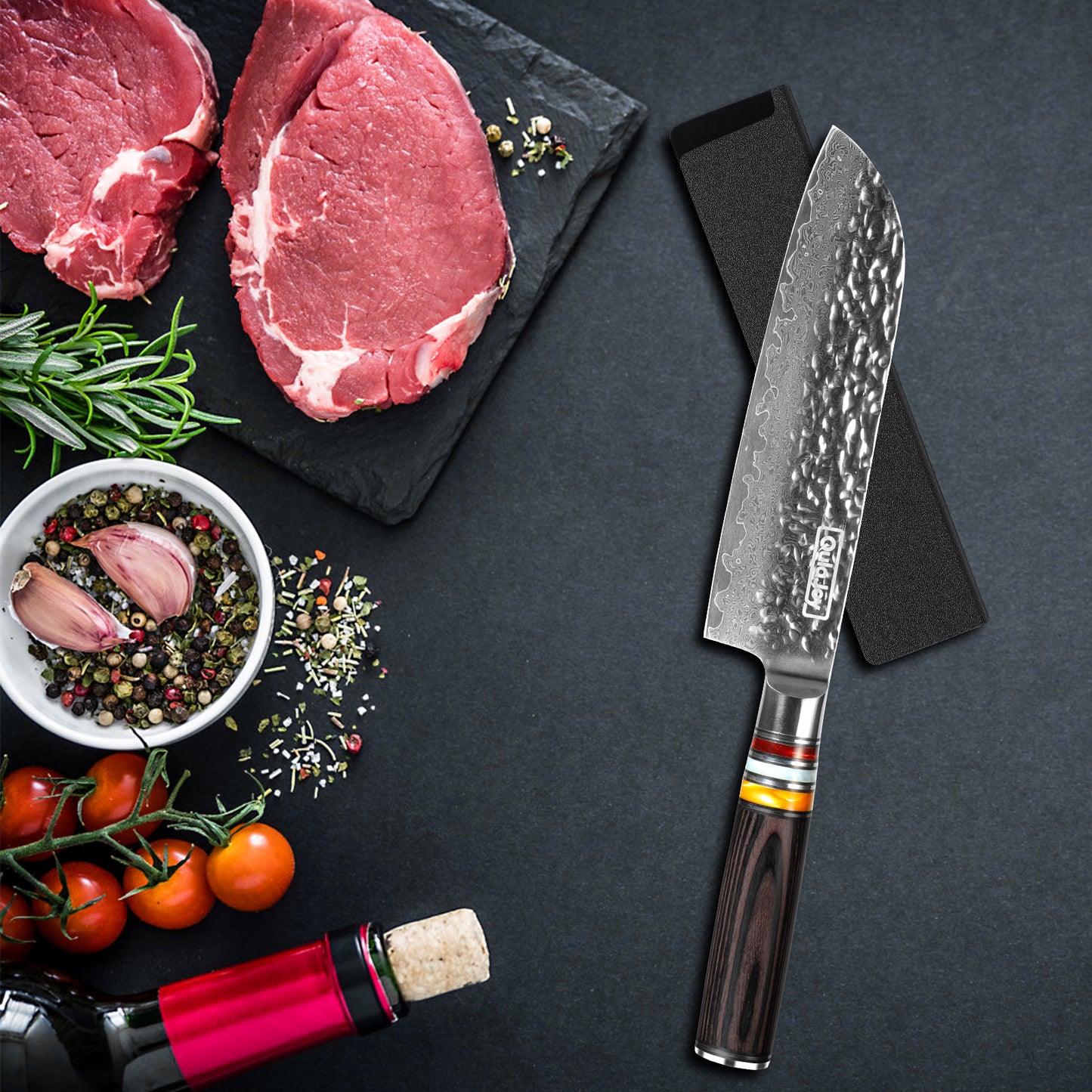Qulajoy 7 Inch Nakiri Chef Knife